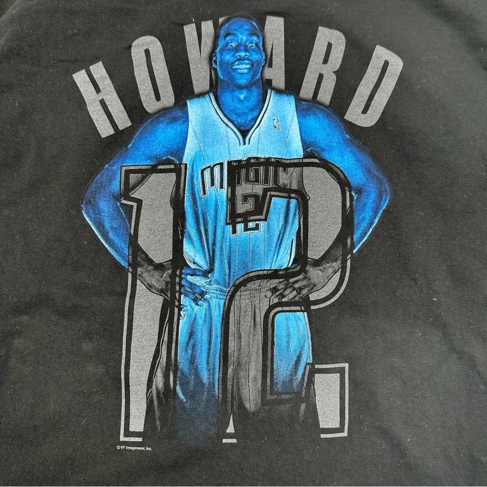 Majestic 2000s Men’s XL Dwight Howard Orlando Magic Graphic T-shirt Back Hit NBA